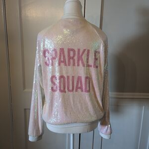HAYLEY PAIGE SPARKLE SQUAD JACKET, SIZE M